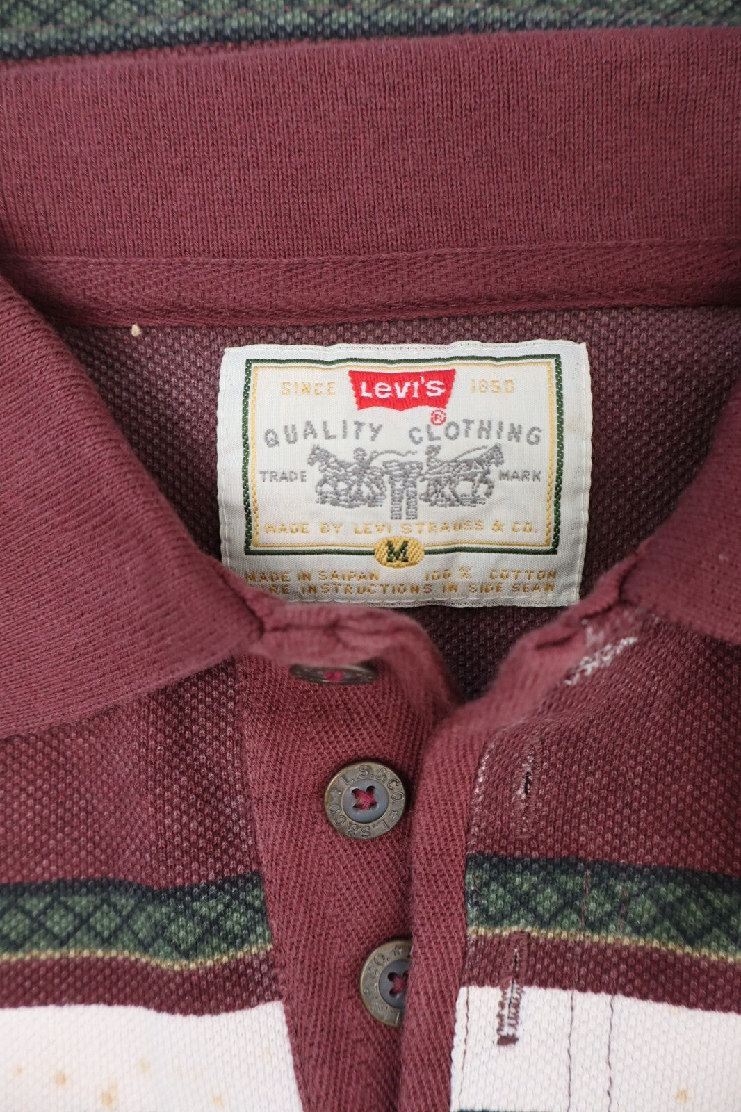 LEVI'S POLO UOMO COTONE TG M MAN CASUAL VINTAGE SHIRT COTONE