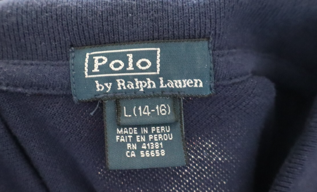 RALPH LAUREN MAGLIA POLO RAGAZZO COTONE TG L 14 16 ANNI BOY SHIRT CASUAL VINTAGE