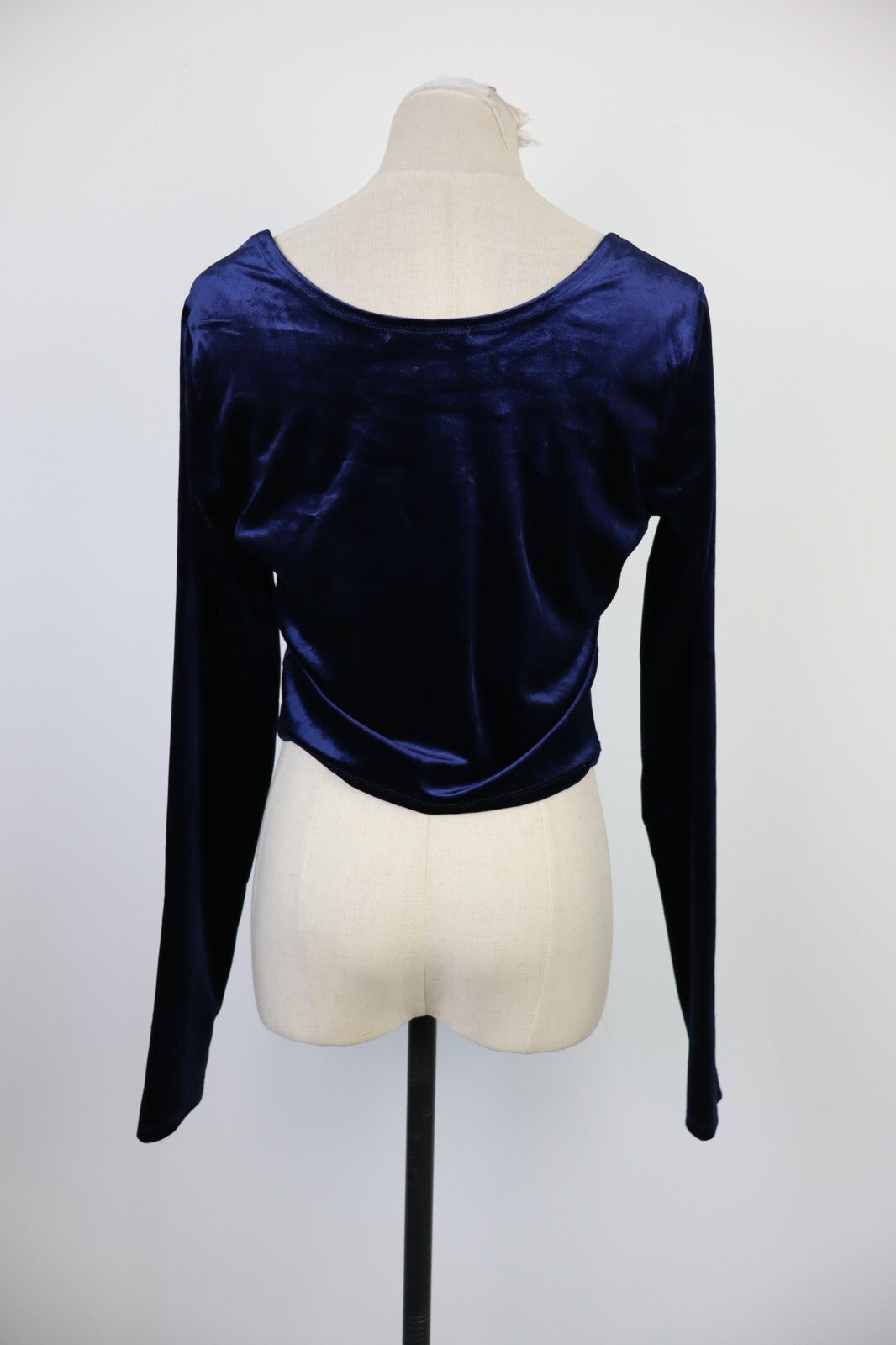 MAGLIA CROP TOP DONNA M WOMAN T-SHIRT LUXURY MALLCORE VELLUTO GRUNGE Y2K 2000'S