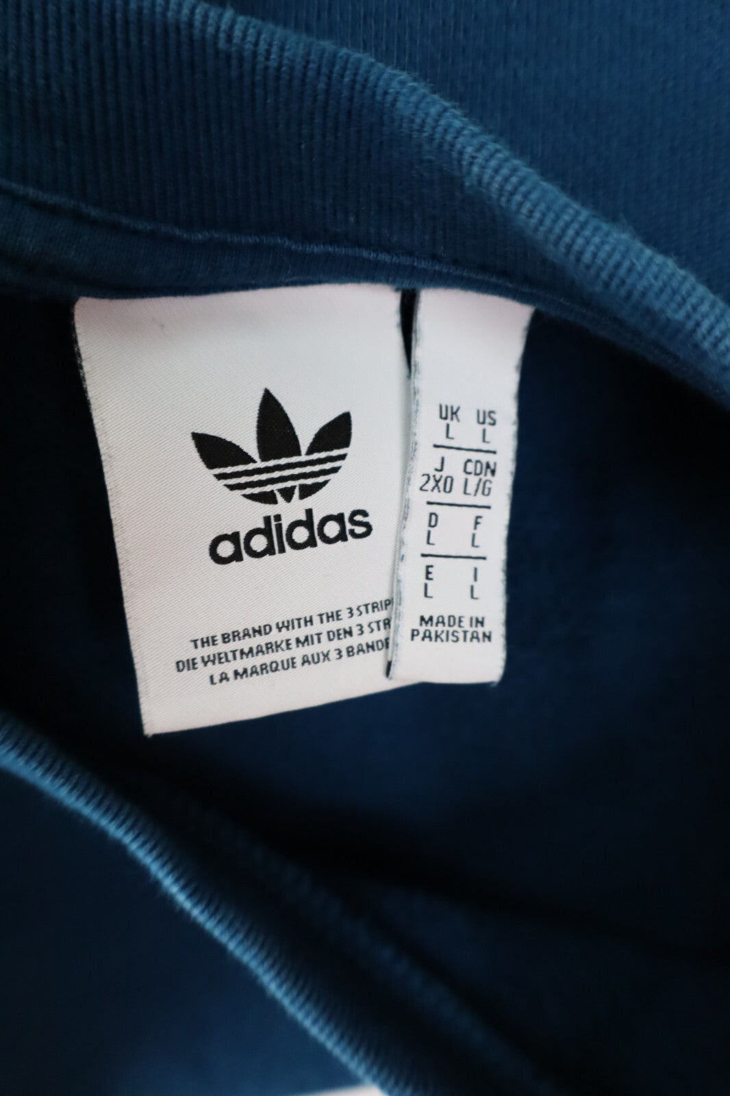 ADIDAS FELPA COTONE UOMO Tg L MAN COTTON JACKET SWEATSHIRT VINTAGE SPORT