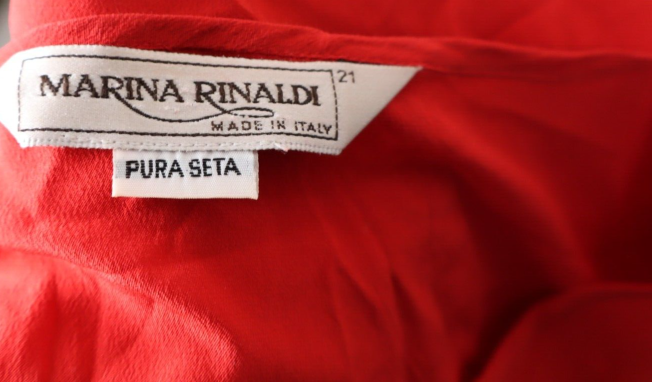 MARINA RINALDI MAGLIA DONNA TG. 21 WOMAN CASUAL T-SHIRT VINTAGE SETA SILK