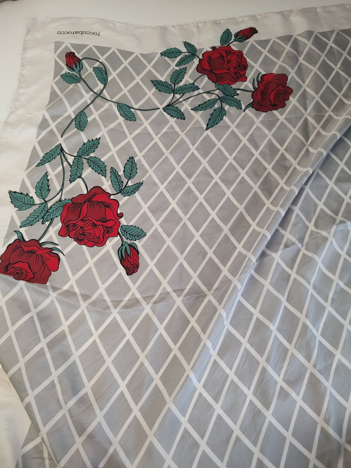 ROCCOBAROCCO FOULARD 100% SILK SETA SCARVES SCARF SQUARE MADE ITALY