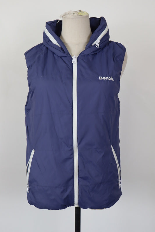 BENCH GIUBBINO SMANICATO GILET DONNA TG M WOMAN CASUAL JACKET VINTAGE CAPPUCCIO