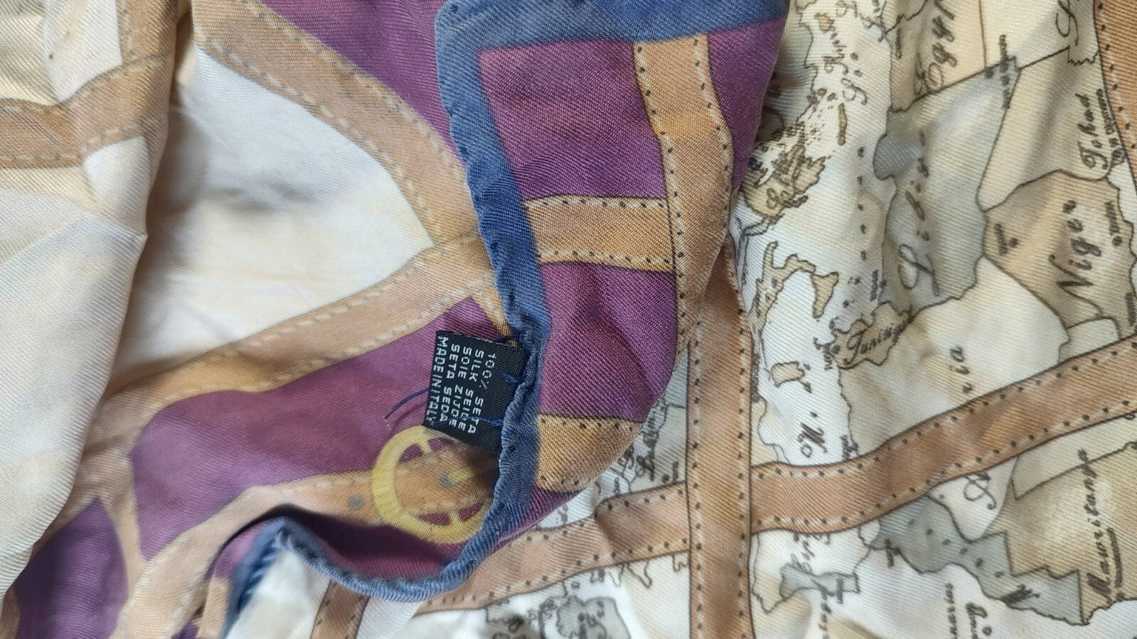 ALVIERO MARTINI  FOULARD 100% SILK SETA SCARVES SCARF SQUARE MADE IN ITALY