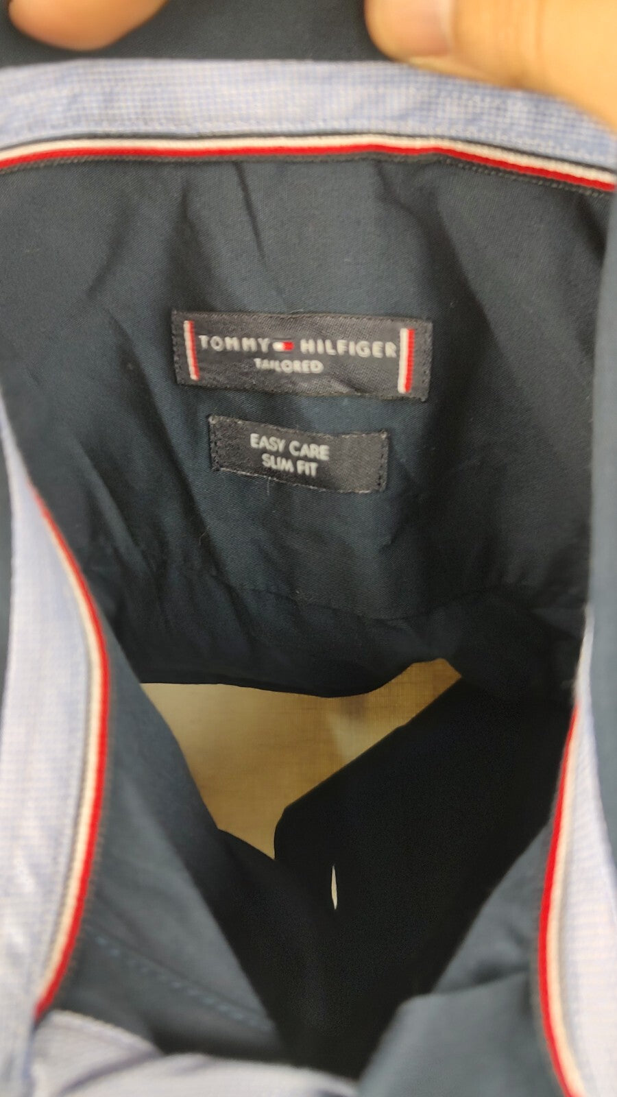 TOMMY HILFIGER JEANS CAMICIA UOMO TG. 37/ 14.5 MAN CASUAL VINTAGE SHIRT ITALY