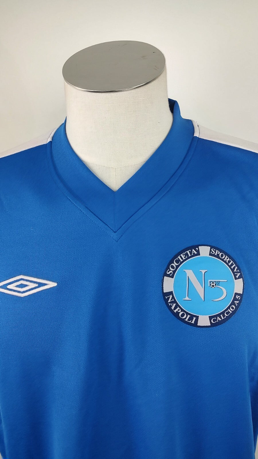 UMBRO NAPOLI MAGLIA CALCIO A 5 UOMO Tg XL SOCCER JERSEY VINTAGE