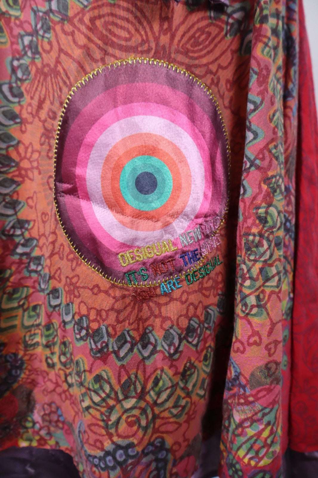 DESIGUAL VESTITO DONNA TG. L WOMAN CASUAL VINTAGE DRESS COTONE