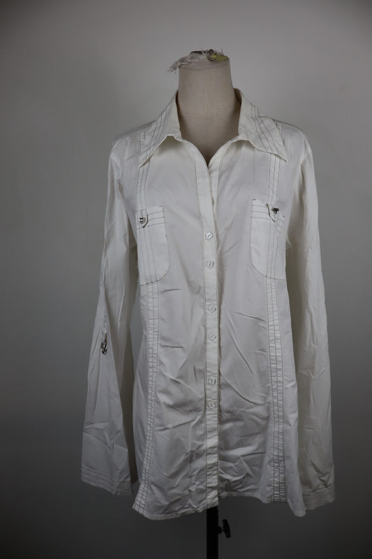 MARINA RINALDI SPORT CAMICIA DONNA TG. 29 WOMAN SHIRT CASUAL VINTAGE COTONE