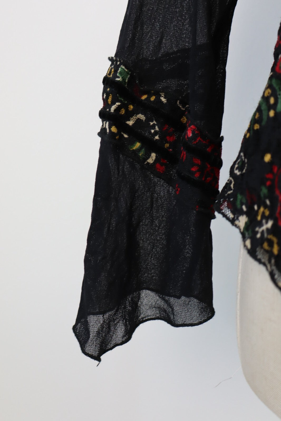 MAGLIA TRASPARENTE VOLANT DONNA M/L WOMAN T-SHIRT INDIE GROOVY Y2K 2000'S