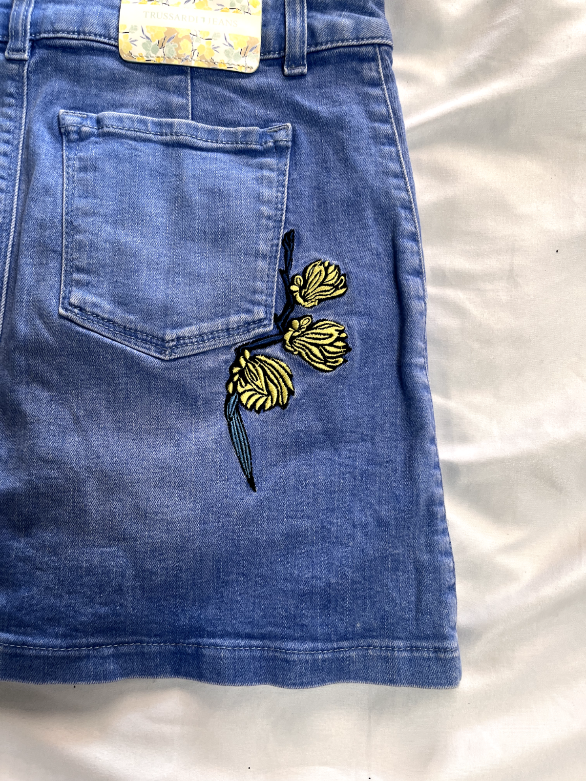 TRUSSARDI JEANS GONNA DONNA WOMAN SKIRT Tg. 38 CASUAL VINTAGE COTONE