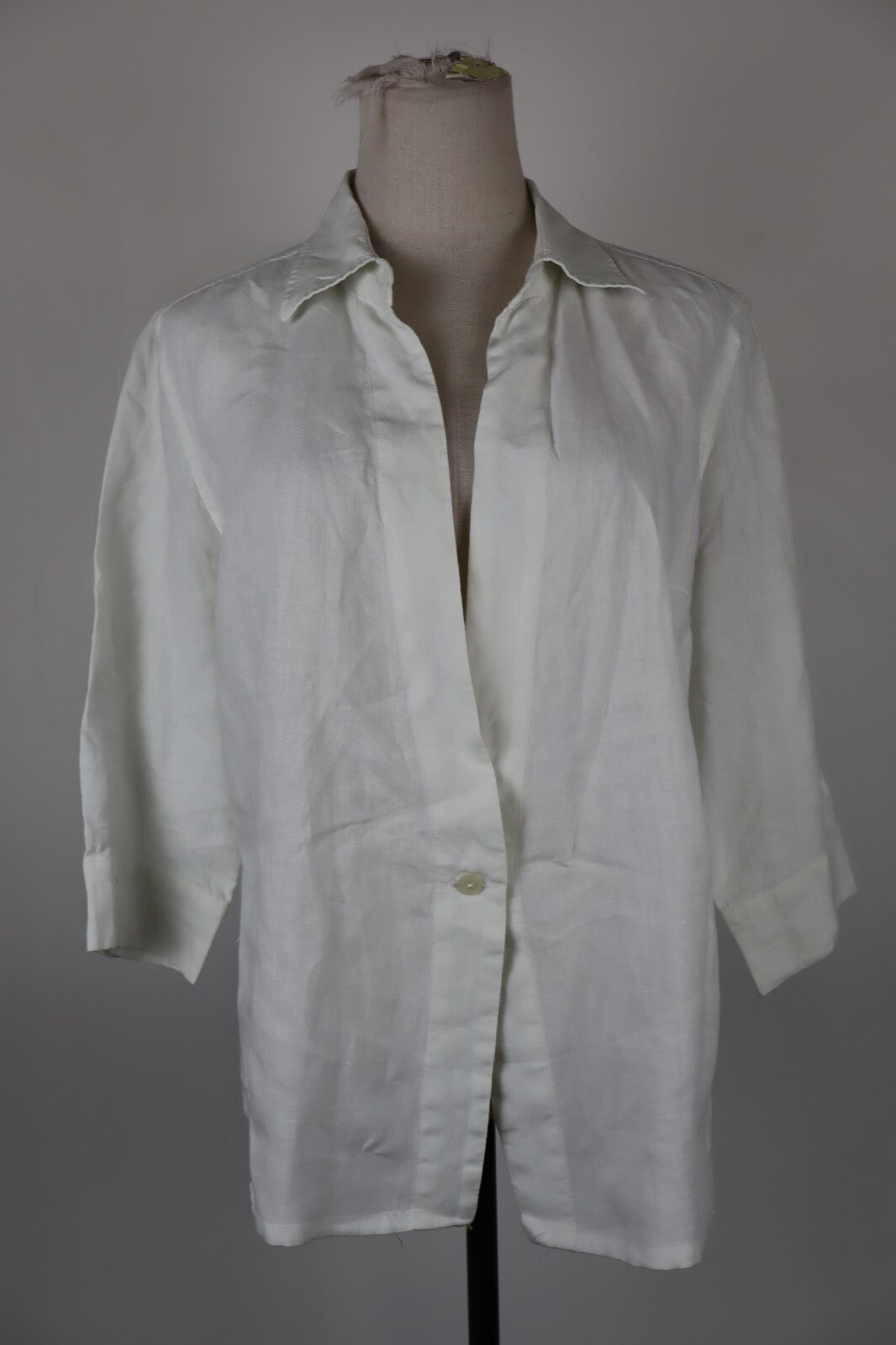 MAX MARA CAMICIA DONNA TG. 42 WOMAN SHIRT CASUAL VINTAGE LINO LINEN