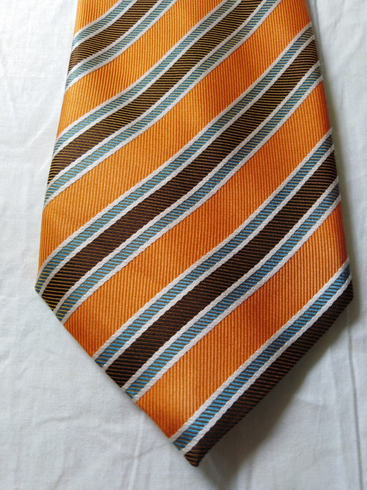 LUCIO LAMBERTI 100%  SILK TIE SETA CRAVATTA SELF TIPPED NECKTIE MADE ITALY