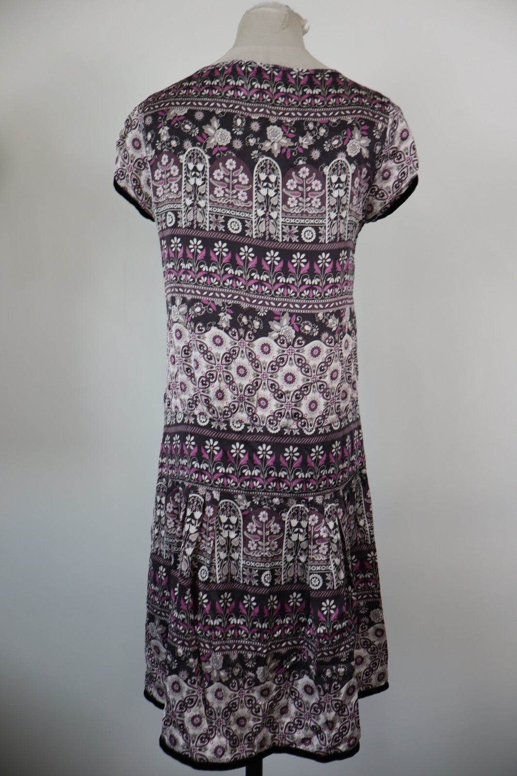 LIU JO VESTITO DONNA TG. 44 WOMAN CASUAL VINTAGE DRESS ABITO SETA CERNIERA BLUSA