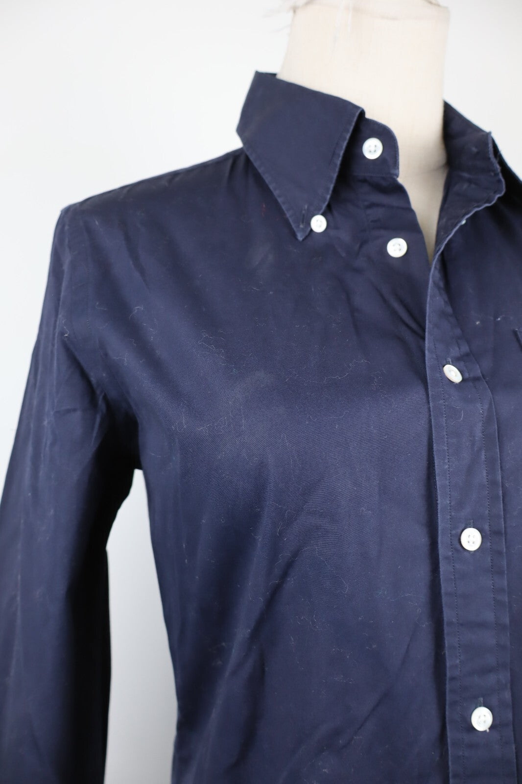 RALPH LAUREN CAMICIA DONNA 8 WOMAN SHIRT CASUAL VINTAGE COTONE COTTON BIG LOGO