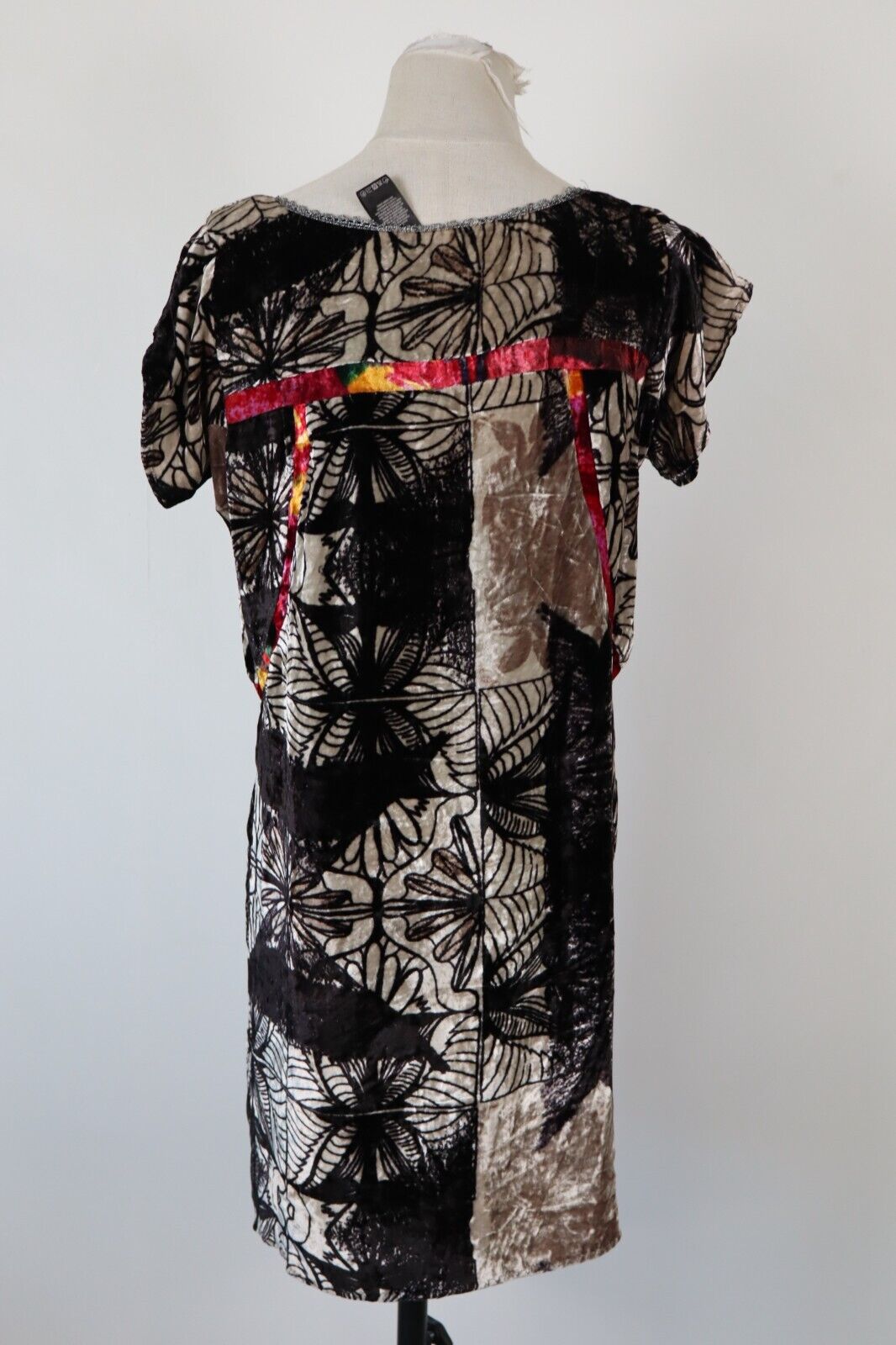 CUSTO BARCELONA VESTITO DONNA TG 40 WOMAN CASUAL VINTAGE DRESS SETA