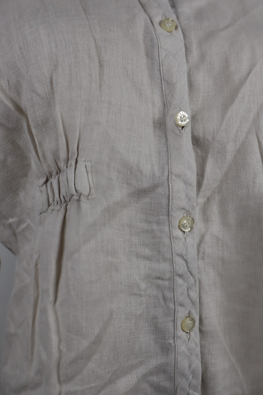 BROOKSFIELD CAMICIA  DONNA TG. 44 WOMAN SHIRT CASUAL VINTAGE LINO MANICHE 3/4
