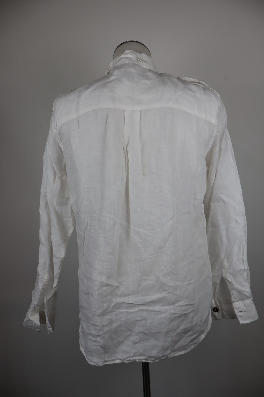 LIU JO CAMICIA UOMO LINO TG. 16 41 MAN CASUAL VINTAGE LINEN SHIRT BIANCO BOTTONI