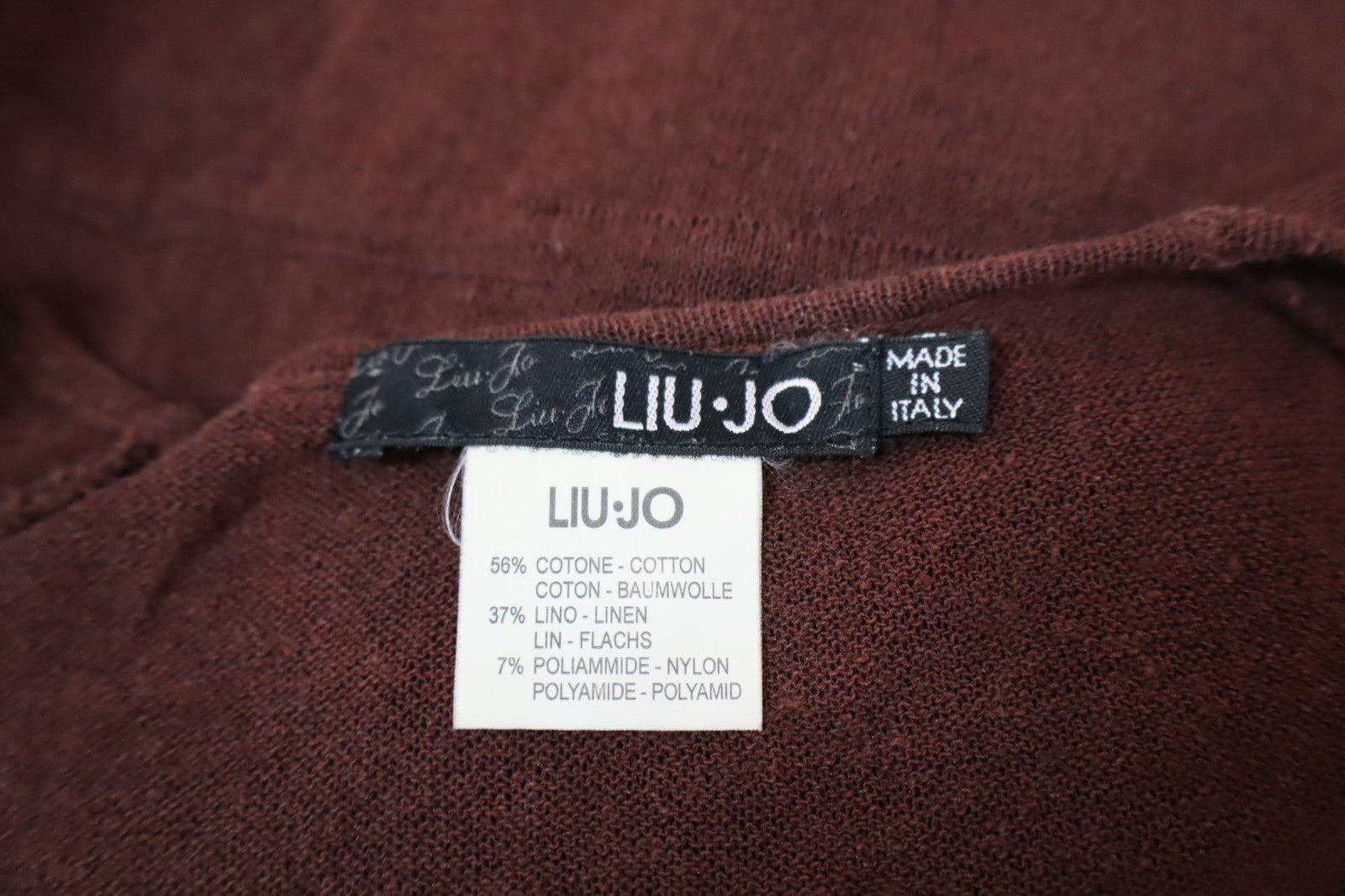LIU JO MAGLIA SMANICATA DONNA TG. M WOMAN CASUAL VINTAGE T-SHIRT TOP COTONE LINO