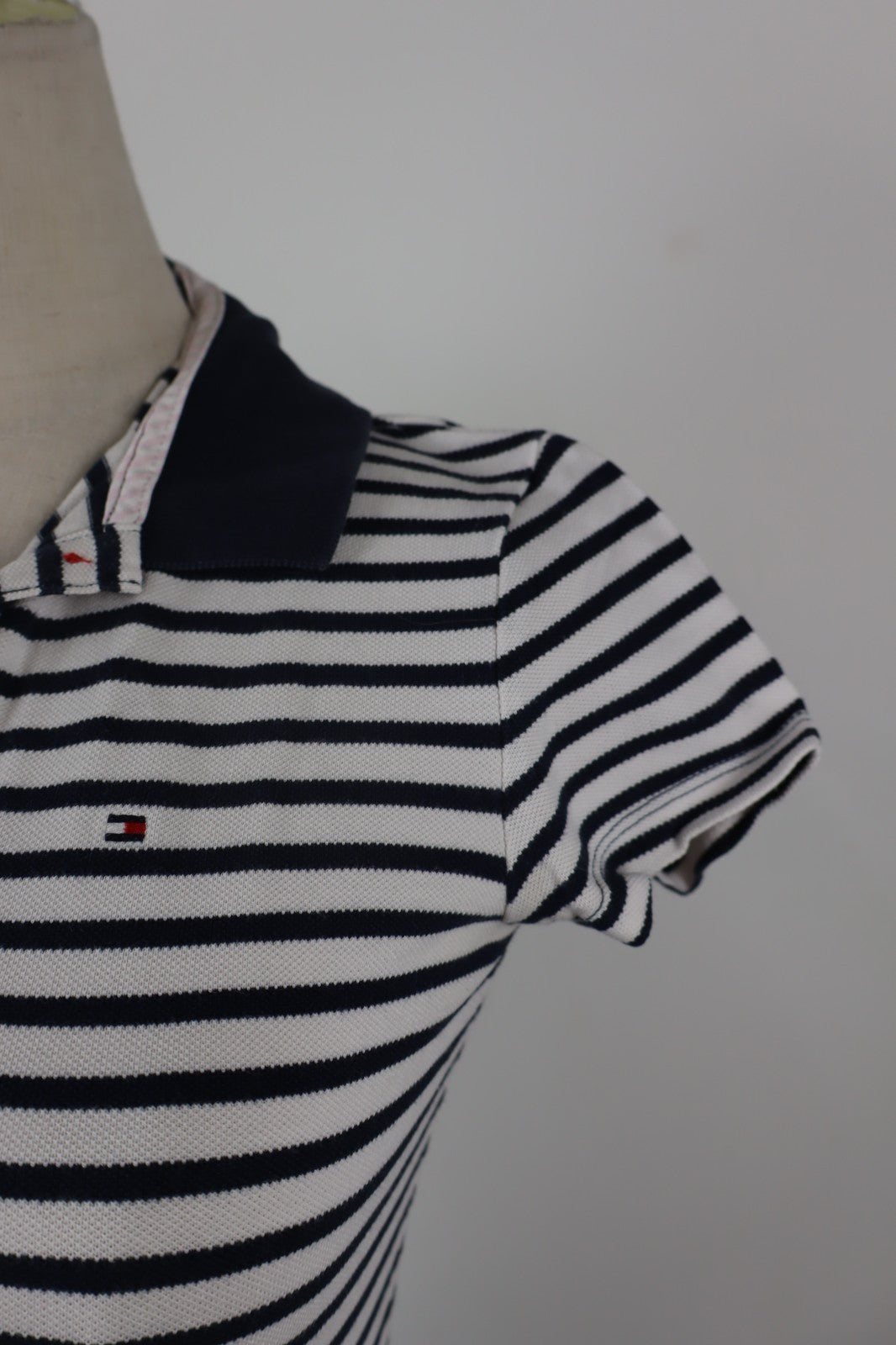 TOMMY HILFIGER POLO MAGLIA DONNA COTONE TG XS SLIM WOMAN SHIRT CASUAL VINTAGE