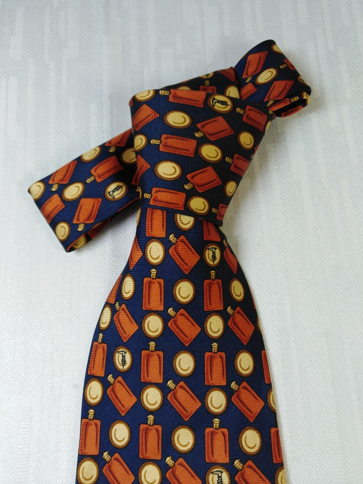 TRUSSARDI PARFUM 100% SILK TIE SETA CRAVATTA NECKTIE ITALY VINTAGE CLASSIC