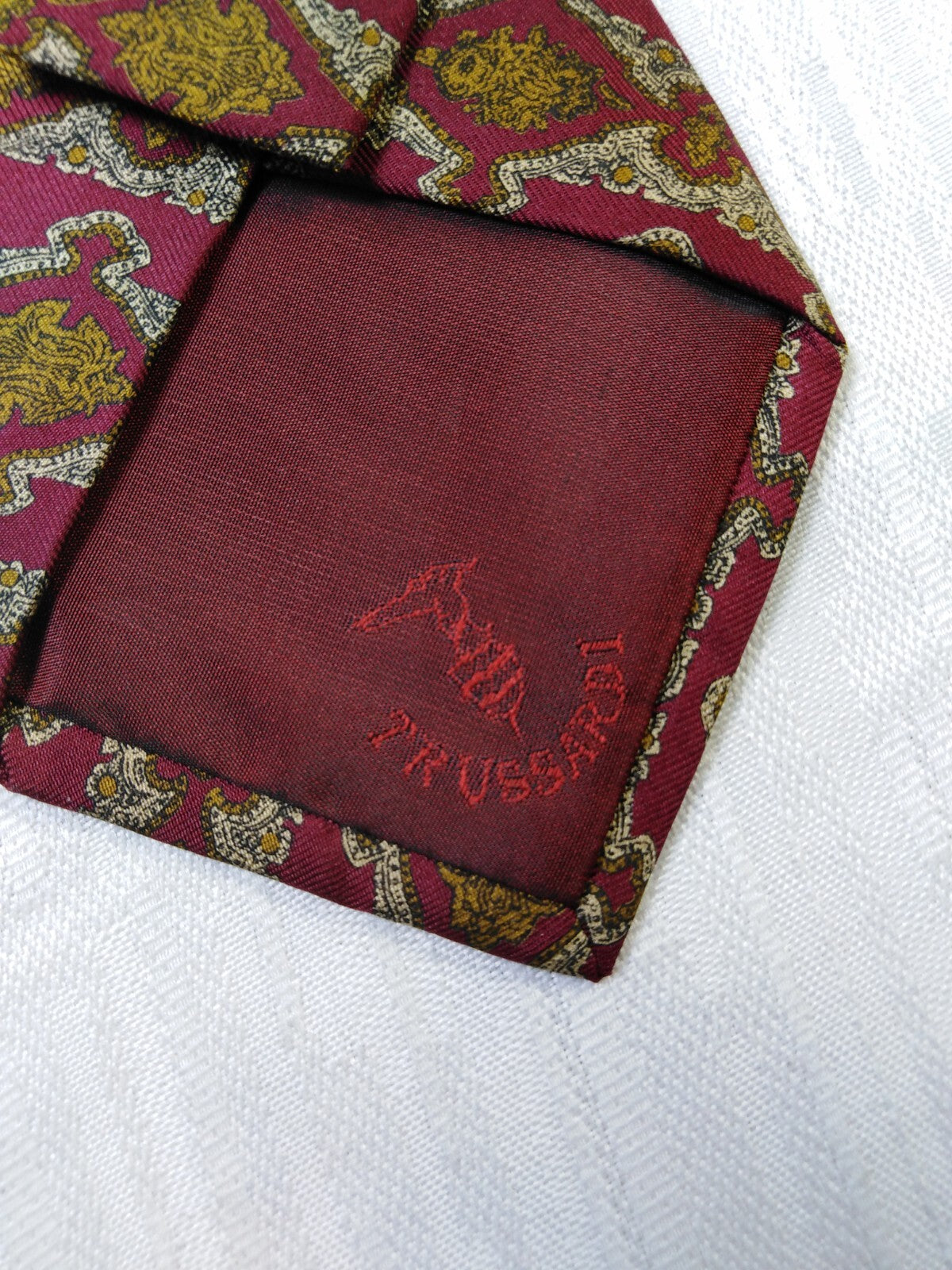 TRUSSARDI 100%  SILK TIE SETA CRAVATTA NECKTIE MADE IN ITALY