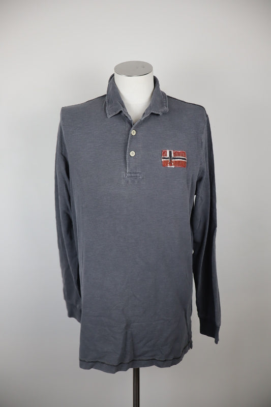 NAPAPIJRI MAGLIA POLO UOMO XL MAN T-SHIRT CASUAL VINTAGE COTONE MANICA LUNGA