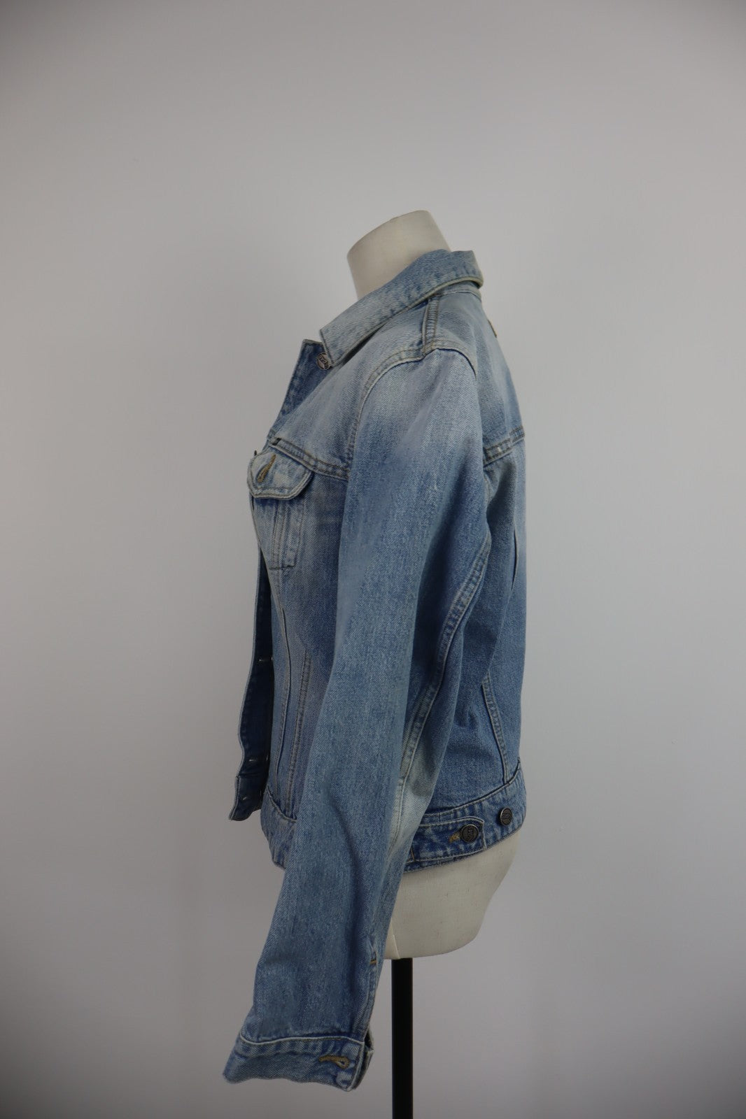 GAS JEANS GIUBBINO DONNA Tg. L WOMAN CASUAL JACKET COTONE COTTON DENIM VINTAGE