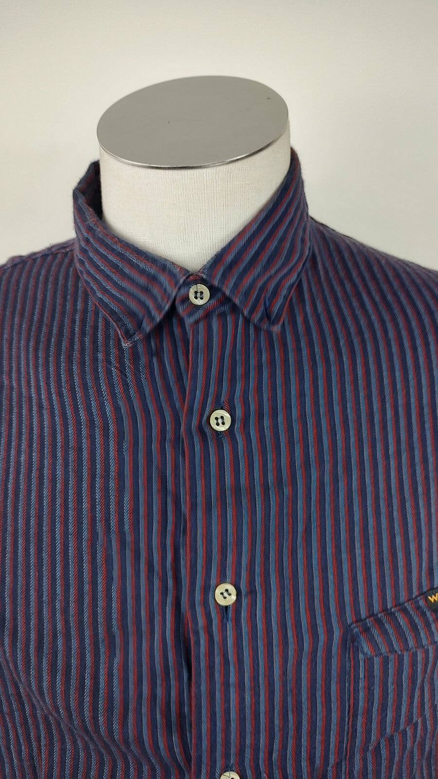 WRANGLER CAMICIA UOMO TG. 40 CM / 16 MAN CASUAL VINTAGE SHIRT COTONE