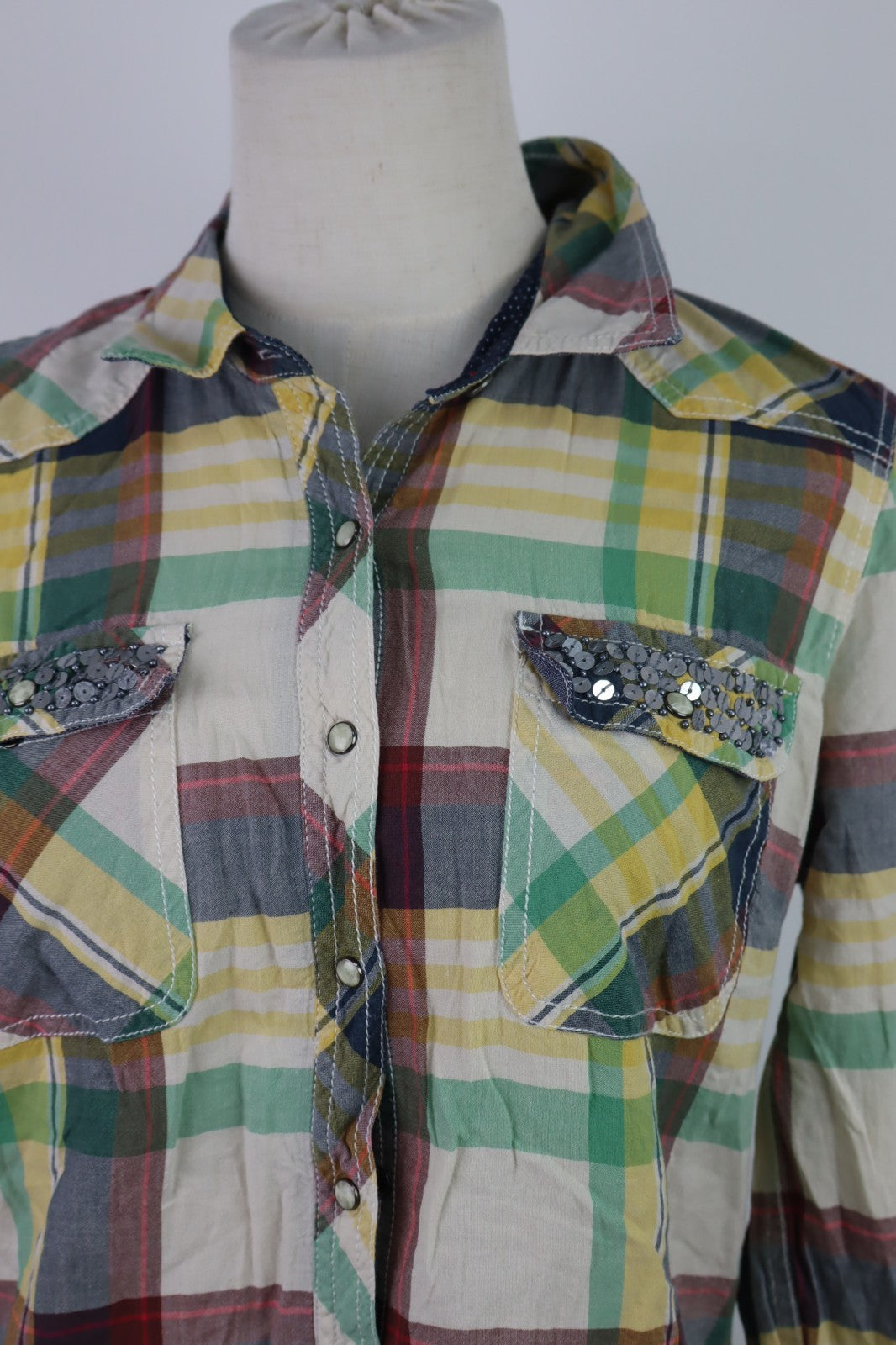 TOMMY HILFIGER CAMICIA DONNA TG L WOMAN SHIRT CASUAL VINTAGE COTONE COTTON