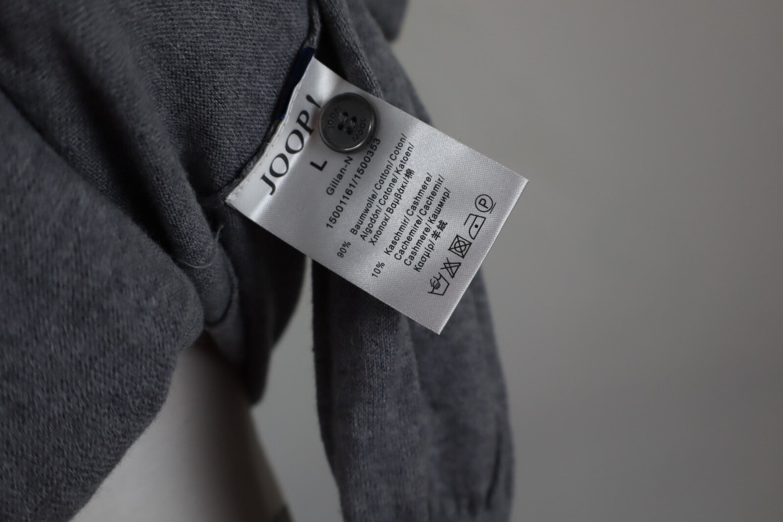 JOOP! MAGLIONE CARDIGAN MAGLIA COTONE CASHMERE UOMO TG L MAN SWEATER CASUAL