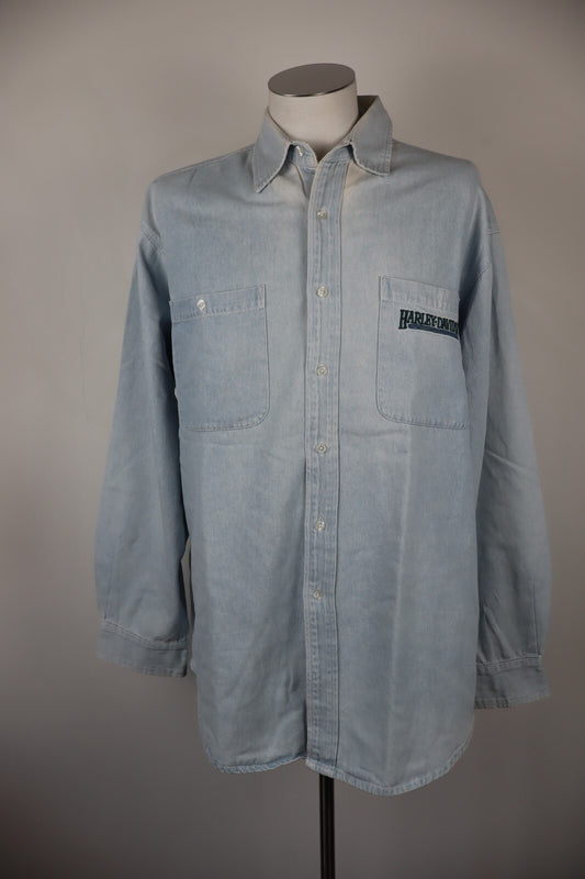 HARLEY DAVIDSON CAMICIA UOMO TG L MAN SHIRT CASUAL VINTAGE COTONE COTTON