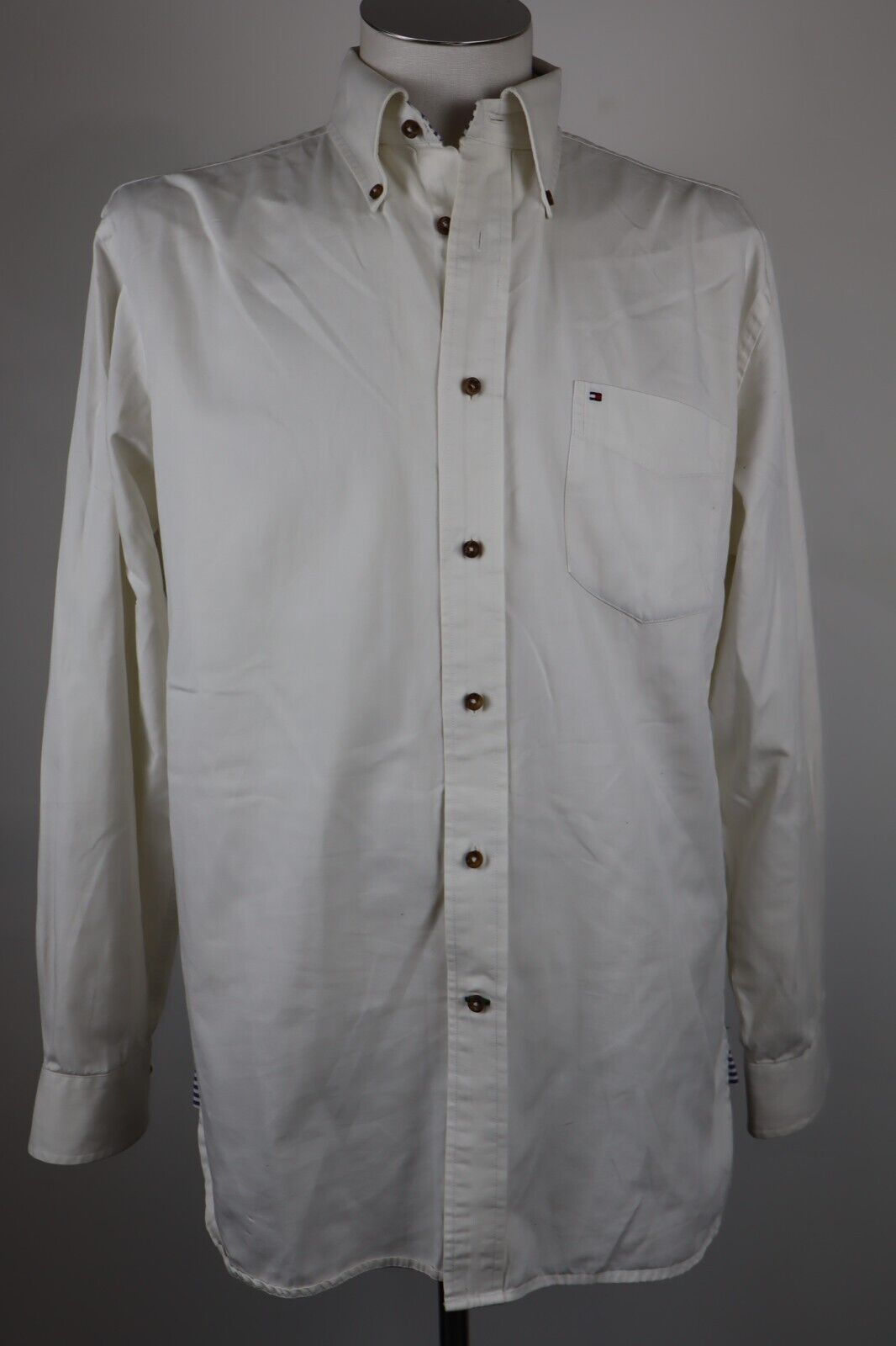 TOMMY HILFIGER CAMICIA UOMO TG. M MAN CASUAL VINTAGE SHIRT COTONE
