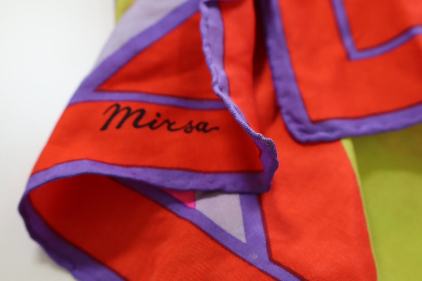 MINSA FOULARD 100% SILK SETA SCARVES SCARF SQUARE MADE ITALY