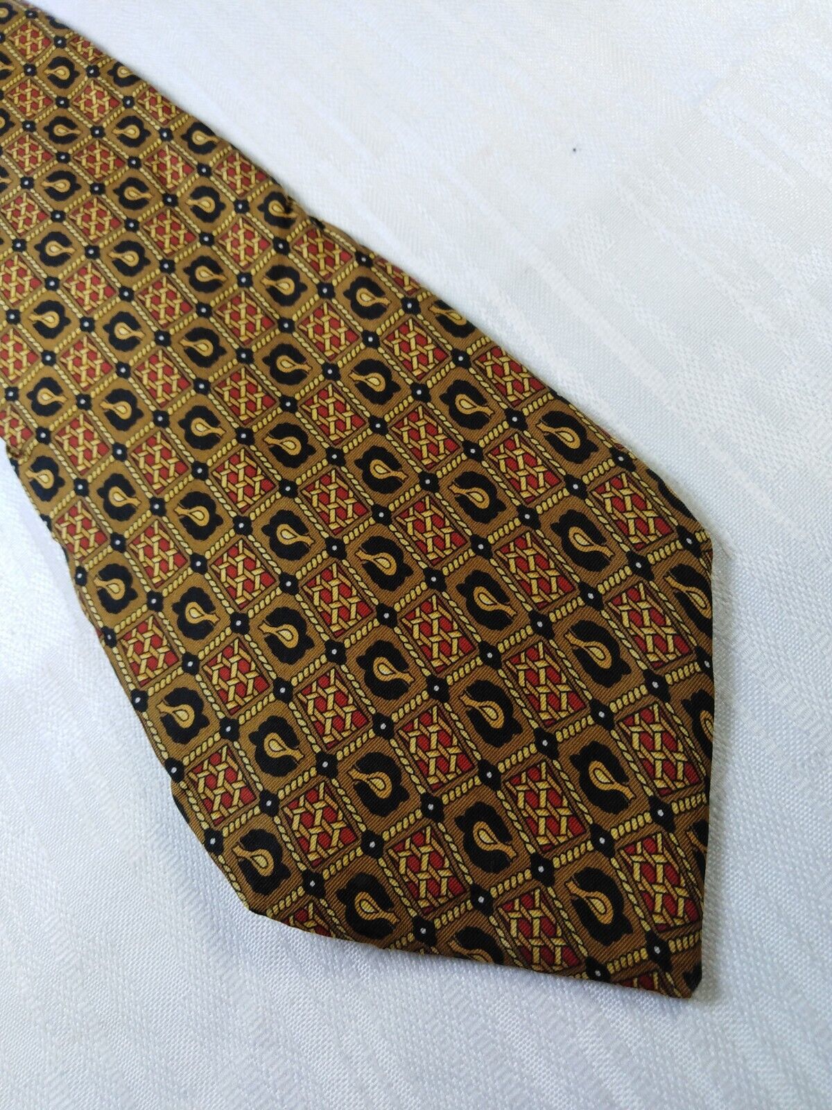 TED LAPIDUS 100% SETA SILK TIE CRAVATTA NECKTIE ITALY VINTAGE CLASSIC