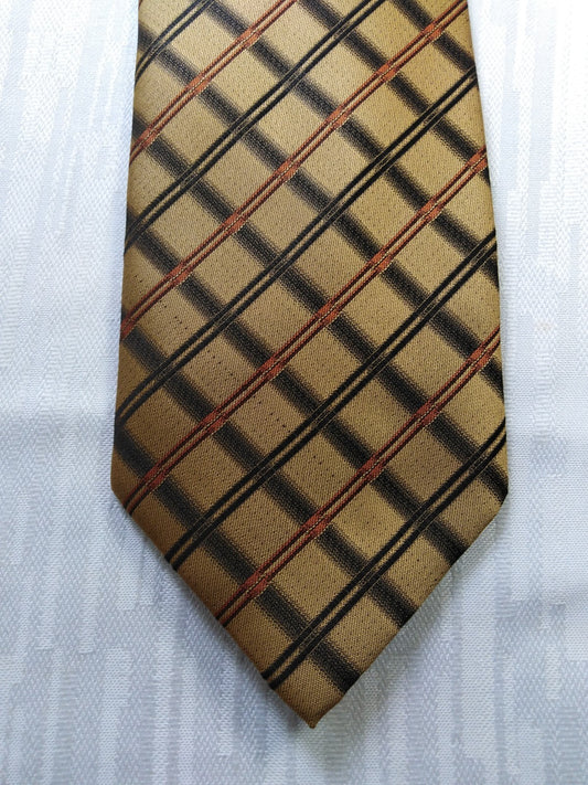 ROCCOBAROCCO 100% SETA SILK TIE CRAVATTA NECKTIE MADE ITALY VINTAGE CLASSIC