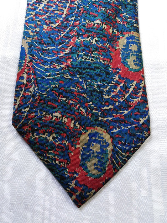 TINO COSMA 100% SETA SILK TIE CRAVATTA NECKTIE ITALY VINTAGE CLASSIC