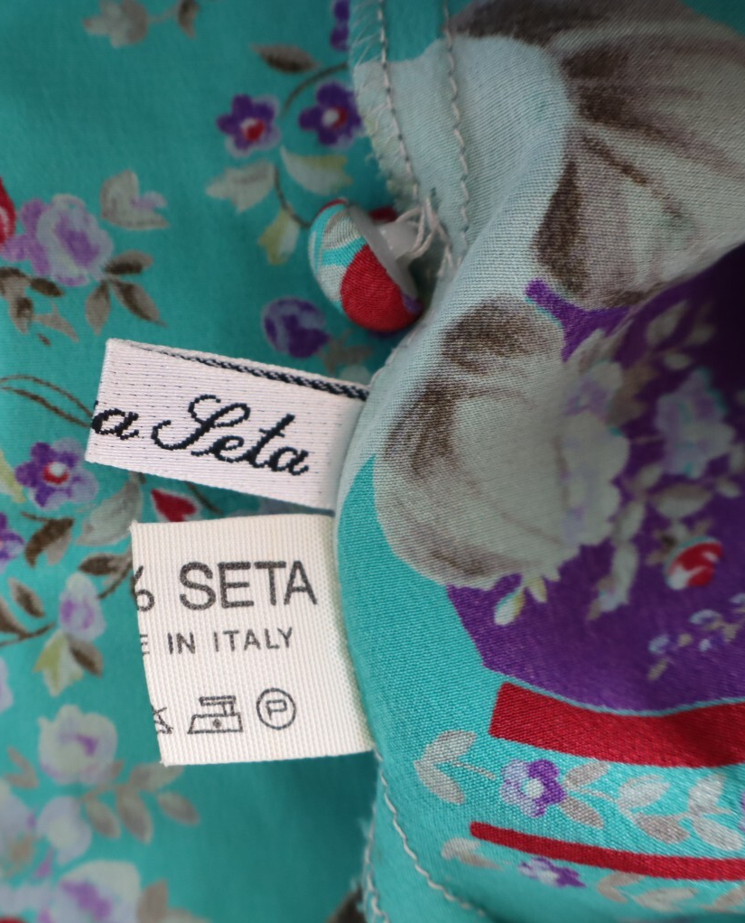 PIERRE CARDIN CAMICIA  DONNA TG. L WOMAN SHIRT CASUAL VINTAGE SETA