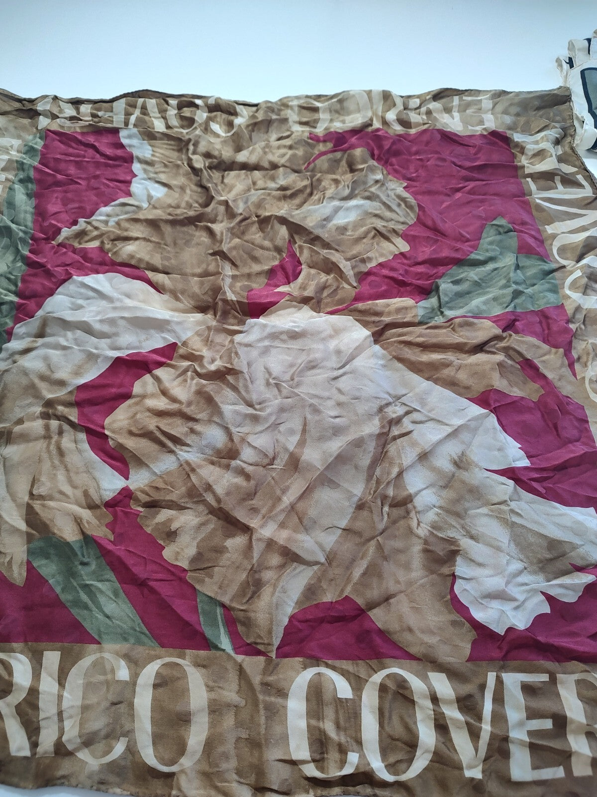 COVERI FOULARD 100% SILK SCARVES SCARF RECTANGLE SETA MADE IN ITALY