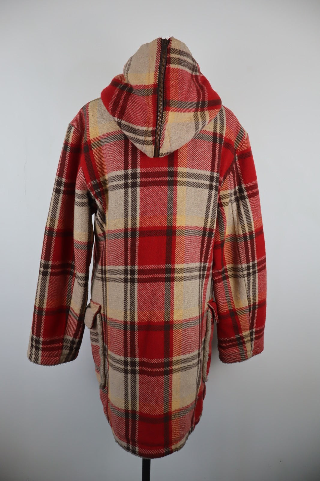 UNLIMITED CAPPOTTO LANA WOOL GIACCA DONNA TG S WOMAN COAT VINTAGE TARTAN