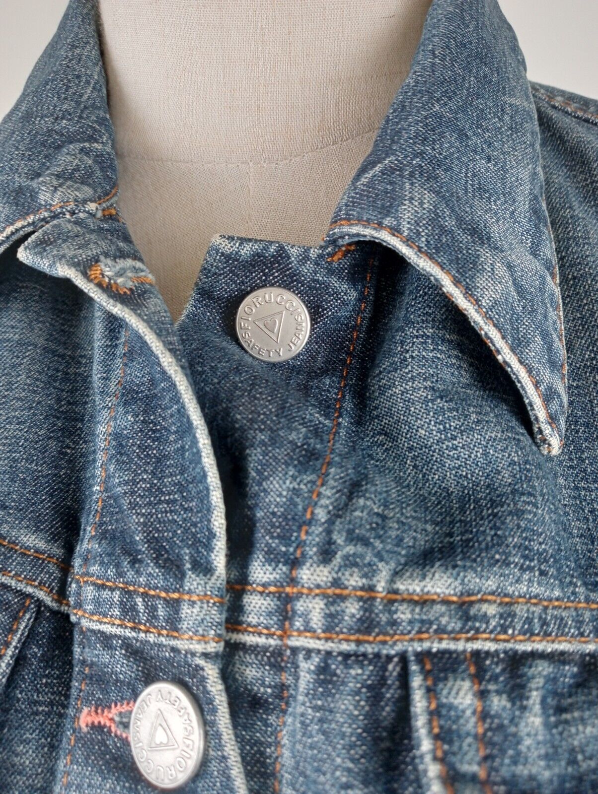 FIORUCCI JEANS GIUBBINO DONNA Tg. S WOMAN CASUAL JACKET COTONE DENIM VINTAGE