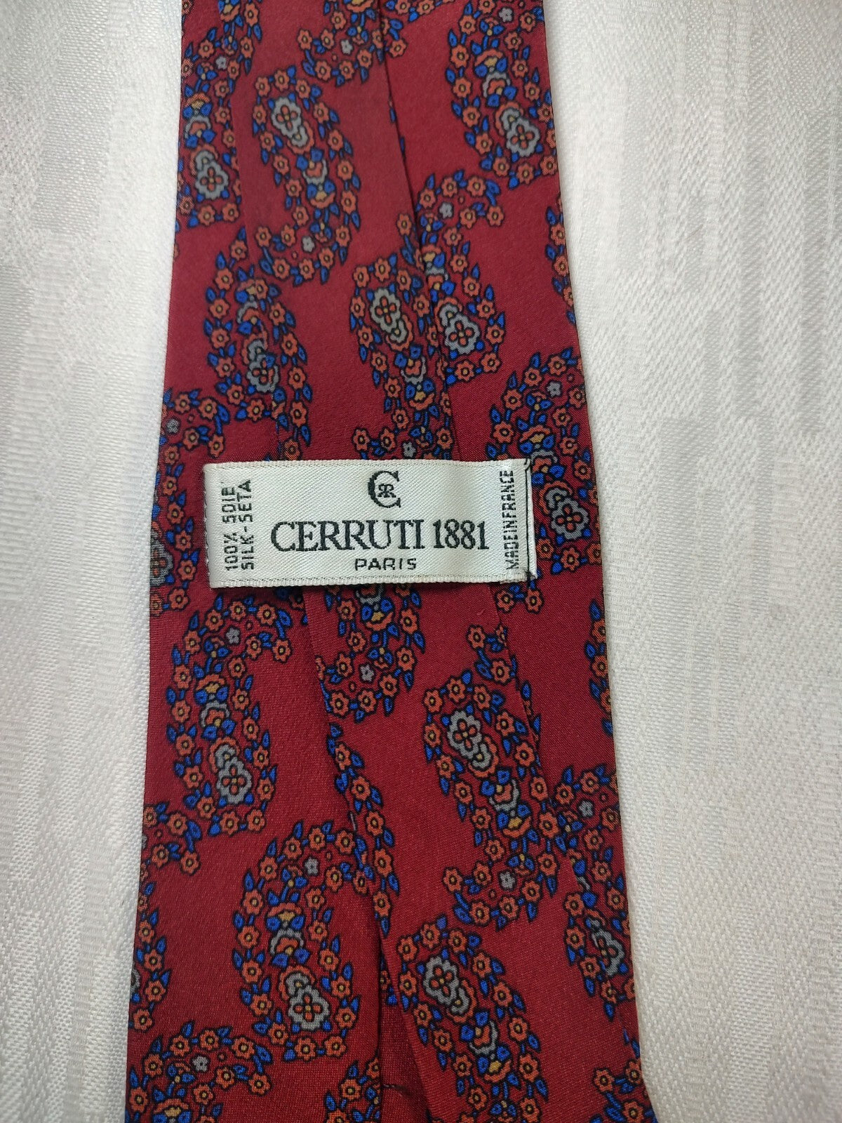 CERRUTI 1881 100% SILK TIE SETA CRAVATTA NECKTIE MADE IN FRANCIA CLASSIC