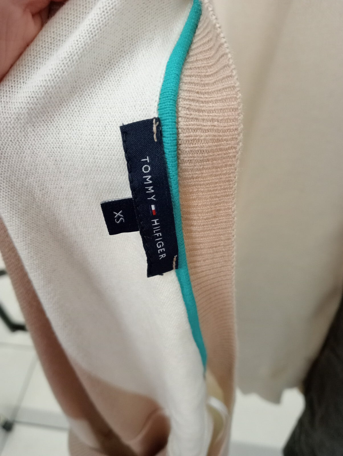 TOMMY HILFIGER MAGLIONE COTONE DONNA Tg. XS WOMAN CASUAL SWEATER MADE ITALY