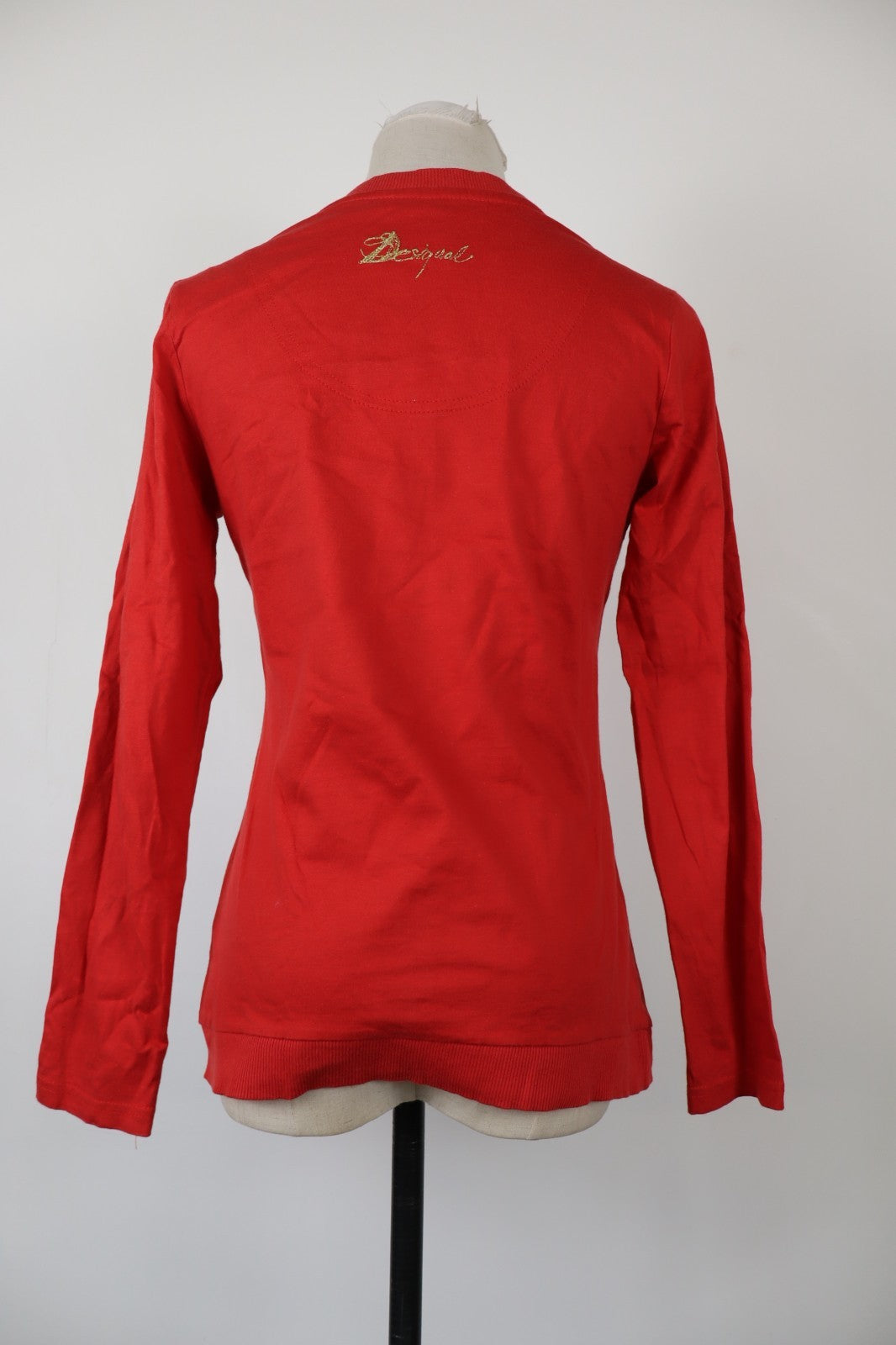 DESIGUAL MAGLIA CANOTTA DONNA TG. M WOMAN CASUAL VINTAGE T-SHIRT TOP COTONE