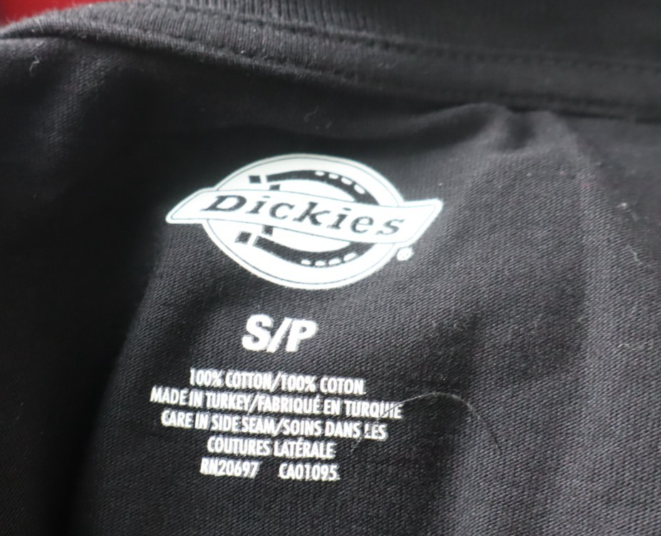 DICKIES MAGLIA UOMO TG XS MAN T-SHIRT CASUAL VINTAGE COTONE COTTON LOGO NERO