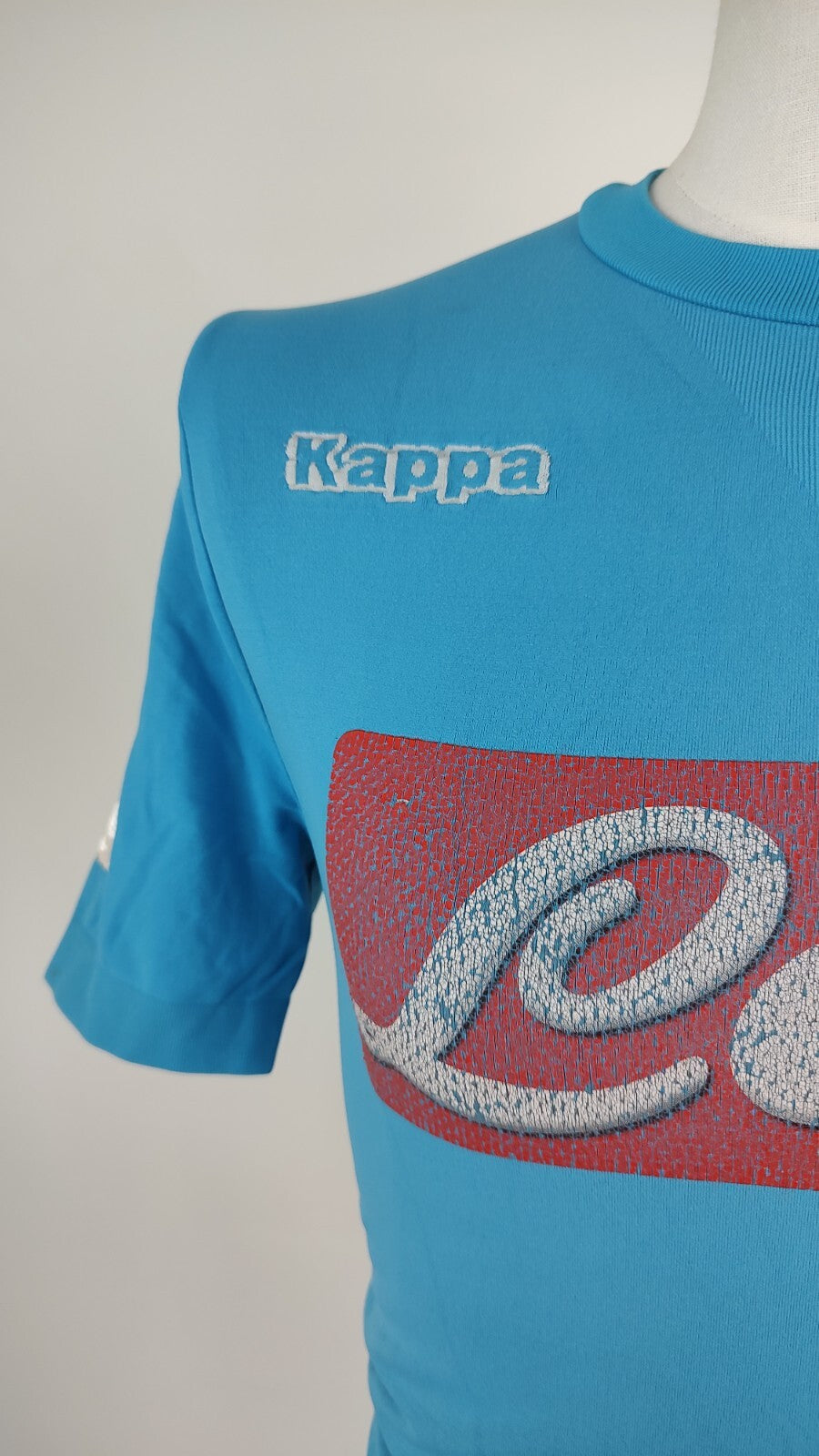 KAPPA NAPOLI MAGLIA CALCIO Tg L/XL ANNI RAGAZZO SOCCER  JERSEY VINTAGE