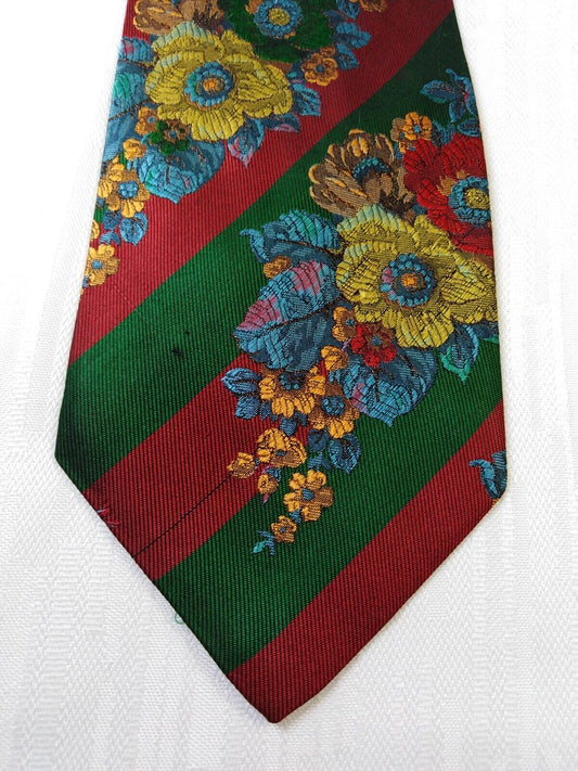 GUY LAROCHE 100% SETA SILK TIE CRAVATTA NECKTIE ITALY VINTAGE CLASSIC