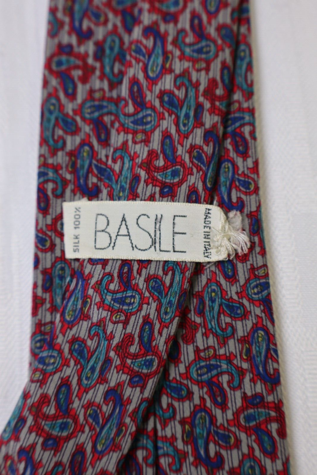 BASILE 100% SETA SILK TIE CRAVATTA NECKTIE VINTAGE CLASSIC ITALY