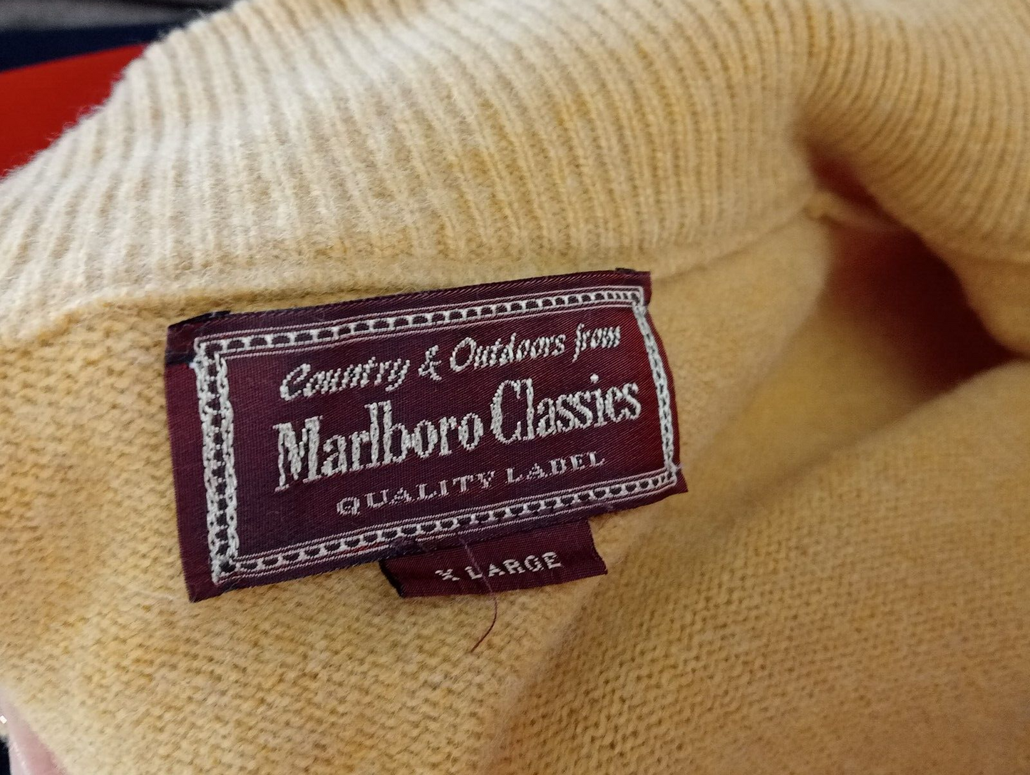 MARLBORO CLASSICS MAGLIONE LANA WOOL UOMO XL MAN SWEATER CASUAL VINTAGE ITALY
