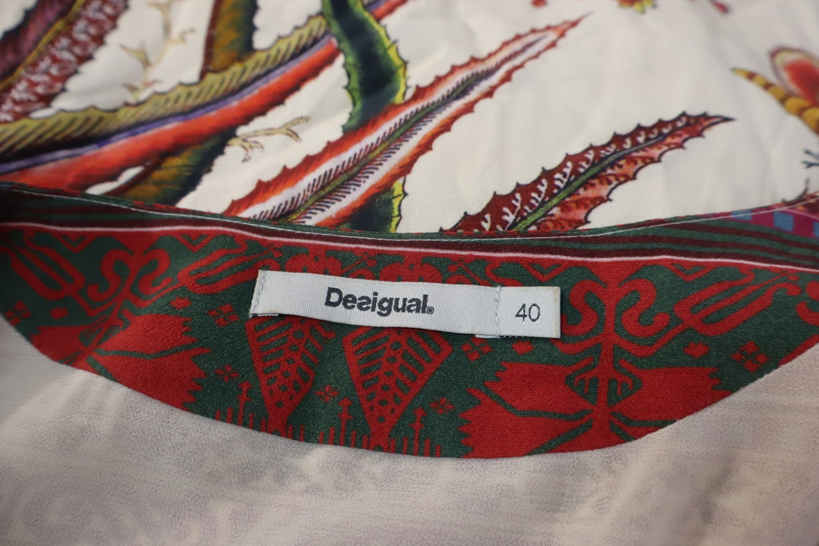 DESIGUAL VESTITO MANICA A 3/4 DONNA TG 40 WOMAN CASUAL VINTAGE DRESS ABITO LOGO