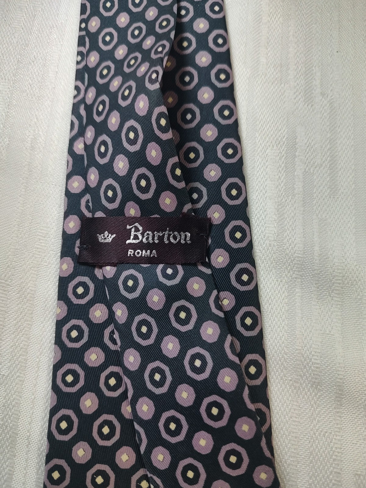 BARTON MODA 100% SILK TIE SETA CRAVATTA NECKTIE MADE IN ITALY CLASSIC